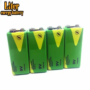1/2/4Pieces de Înaltă Calitate 9 V 1200 MAh Baterie Reîncărcabilă litiu Pentru Interfon, Alarma de Fum, Masina de Jucării 9V Nimh Baterii Înlocui