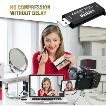 Portabil USB 2.0 placa Video Capture Video HDMI placa de Captura Dispozitiv de PC Joc Live Streaming HD 1080P Bord Grabber Recorder Cutie