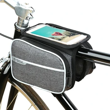 B-SUFLETUL Sac de Fata Cadru Bicicleta Ciclism rezistent la apa de Sus Tub Cadru Coș Touch Screen Telefon Mobil Titularul Sac de Biciclete