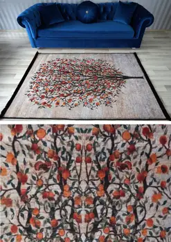 Covor covor mop mat camera de zi dormitor acasă covor decorativ retro tradiționale non slip sole tipar digital stil rusesc