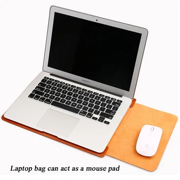 Mouse Pad Husa Notebook Caz pentru Xiaomi Macbook Air 11.6 12 13 Acoperă Retina Pro 13.3 15 15.6 Moda cu Maneci Laptop Geanta din Piele