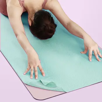 Pliabile față-verso Yoga Prosop cu Non-Alunecare de Mărgele de Sudoare-absorbant Mat Acoperire Silicon Particule Microfibra