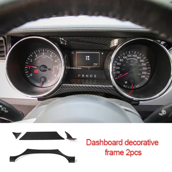 Pentru Ford Mustang-2020 ABS cromat fibra de carbon panoului de cadru decorativ argint 2 buc