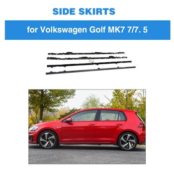 Negru PP Ușa Protector Bărbie Kit de Paza praguri Laterale Șorțuri pentru Volkswagen VW GOLF 7 7.5 R R Linie Hatchback - 2018 4PC