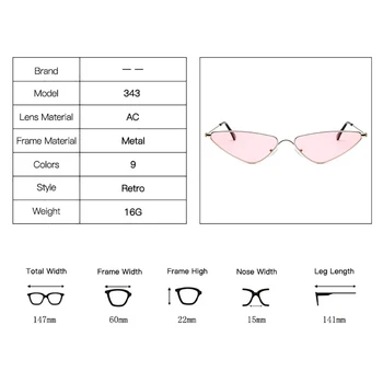 WOENFEL Noua Moda ochelari de Soare Clasic Brand de Lux Ochelari de Soare de Designer de Epocă Retro Cadru Mic Triunghi de Călătorie Ochelari
