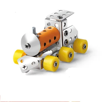 Mini Metalice De Asamblare Și Dezasamblare Iluminarea Copii Jucărie Aliaj De Inginerie Vehicul De Serie Model De Bloc