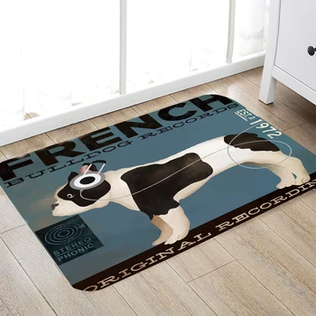 Câinele Usa mat Lavabil non-alunecare mat distractiv usa mat mat baie de picioare pad acasă decorare baie mat Flanel tipărite preș