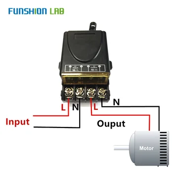 FUNSHION 433 MHz Universal AC 220V 1CH 30A Wireless RF Releu Modulul de Receptor Pompa de Apa cu Motor Power On de Pe Telecomanda