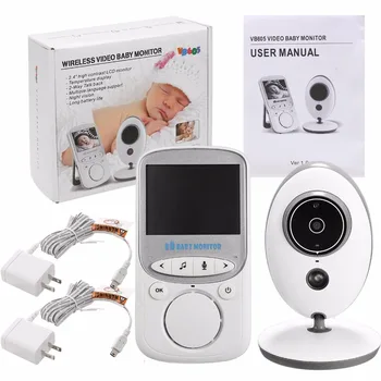 Vb605 monitoare pentru copii bebes llorones camera ascunsa 2.4 inch LCD IR Noapte Viziune Interfon 8 cântece de Leagăn Senzor de Temperatură VOX Modul