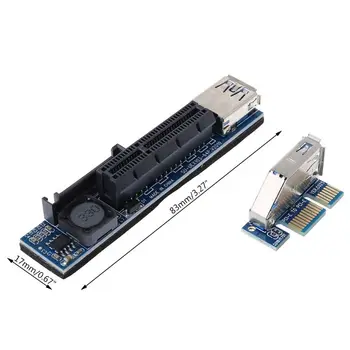 Adauga Pe Card PCI Express USB 3.0 Adaptor de Fonduri Extender PCIE Riser Card USB 3.0 PCI-E SATA PCI E Riser PCI Express X1 la X4