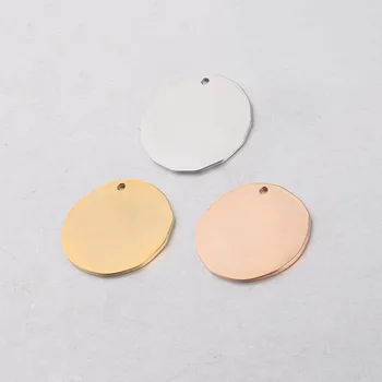 Fnixtar Irregoula Discuri Rotunde poloneză Oglindă din Oțel Inoxidabil Bijuterii DIY Ștanțare Gol Placă de Farmece 15/20/ 25/30mm 20piece/lot
