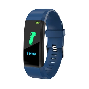 115plus Brățară Inteligent Temperaturii Corpului Rata de Inima tensiunea Bluetooth Ceas Sport Fitness Step Counter