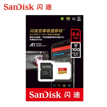 SanDisk Extreme Pro microSD 32G 64G 128G 256G microSDHC/microSDXC UHS-I card de Memorie U3 Cu Adaptor SD pentru Tableta DJi 170MB/s